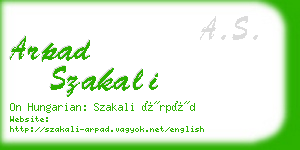 arpad szakali business card